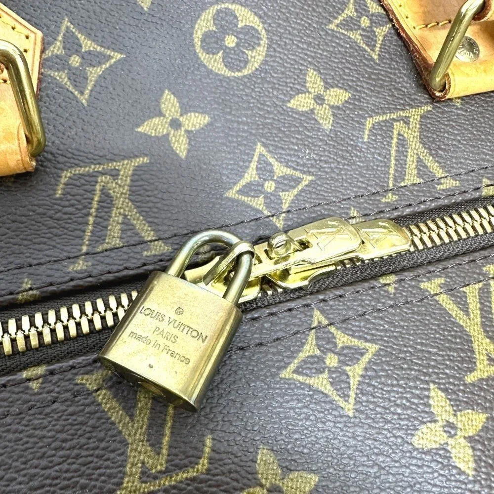LOUIS VUITTON Brown Monogram Canvas Boston Bag